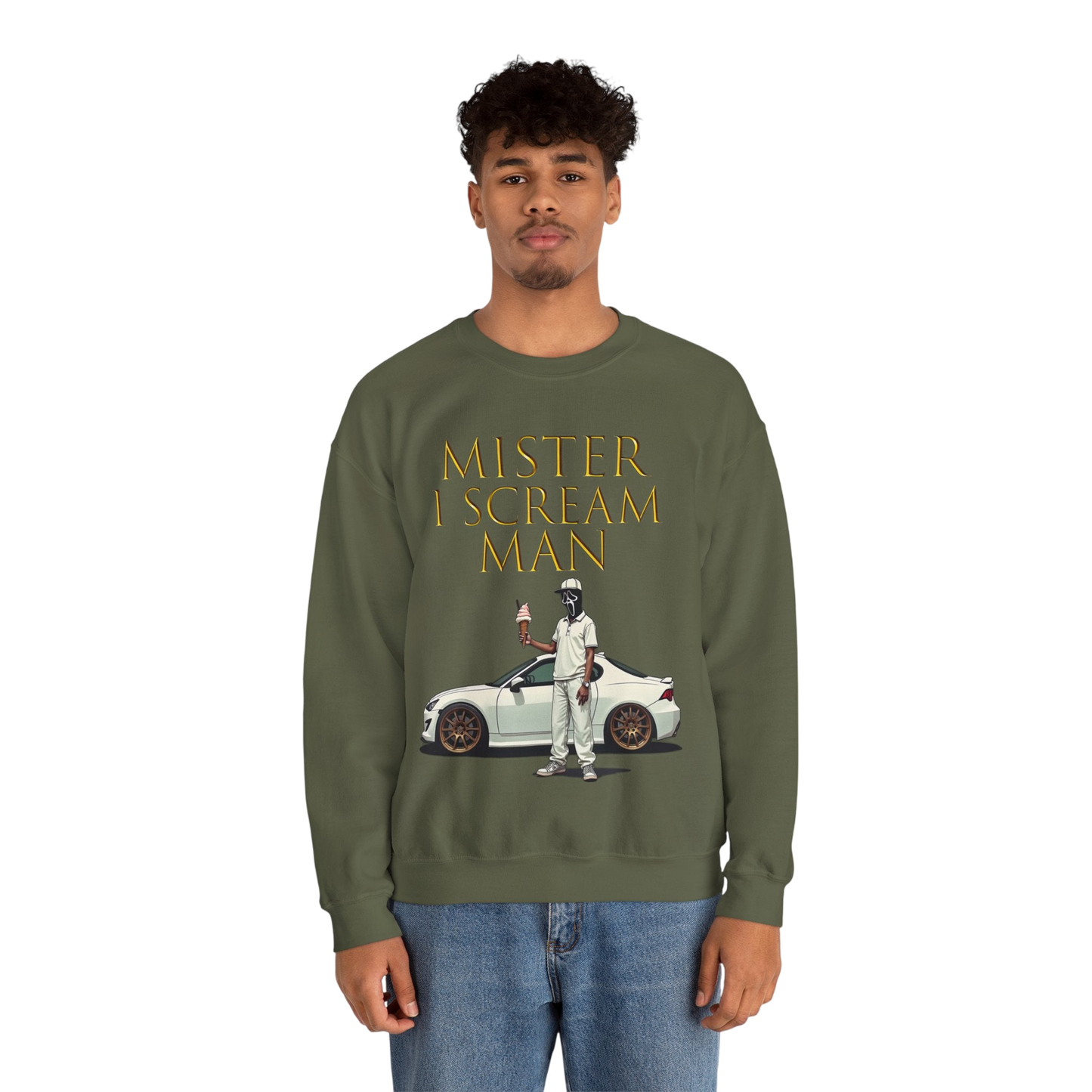 Mister I Scream Man Crewneck Sweatshirt-Unisex Apparel