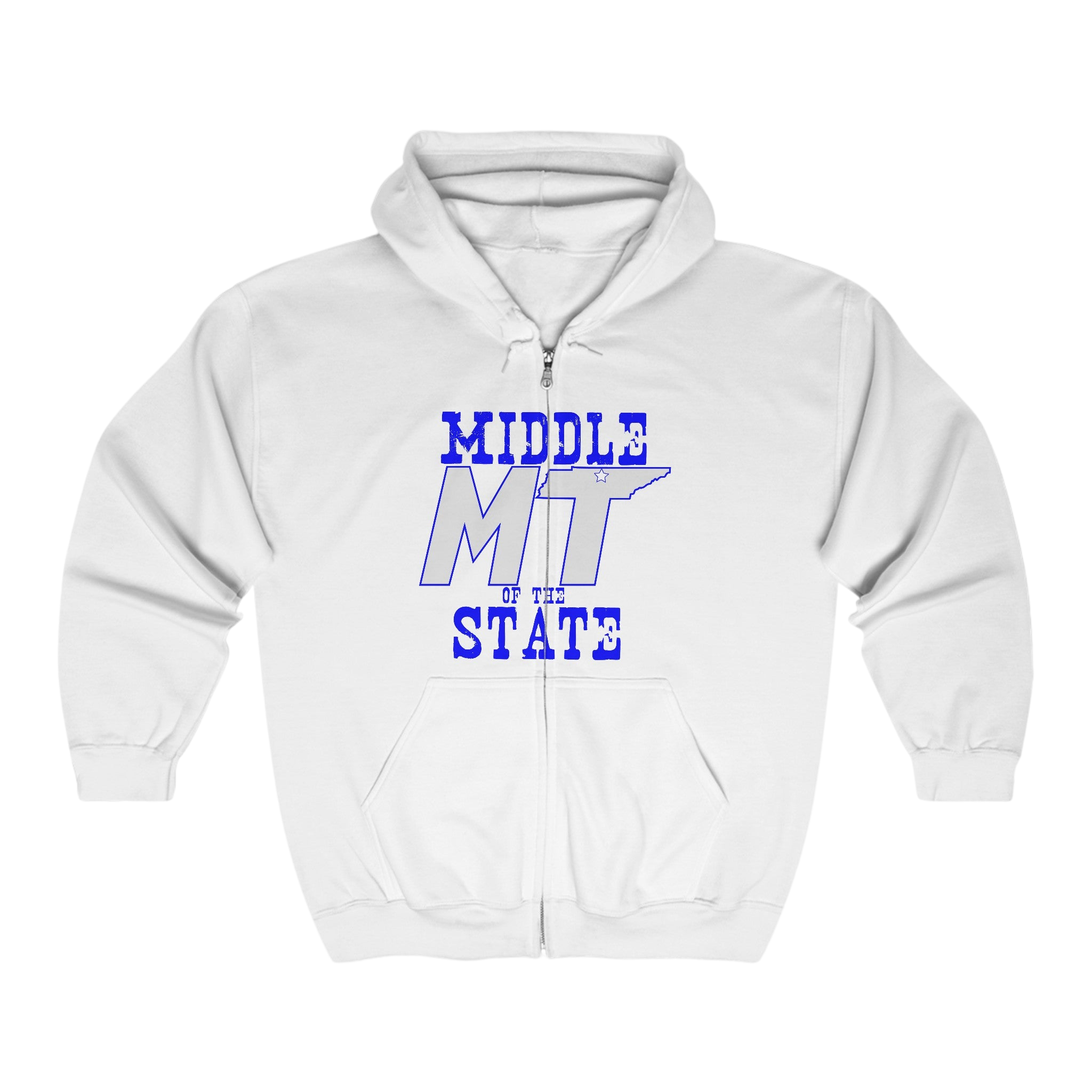 Middle State Full Zip Hooded Sweatshirt