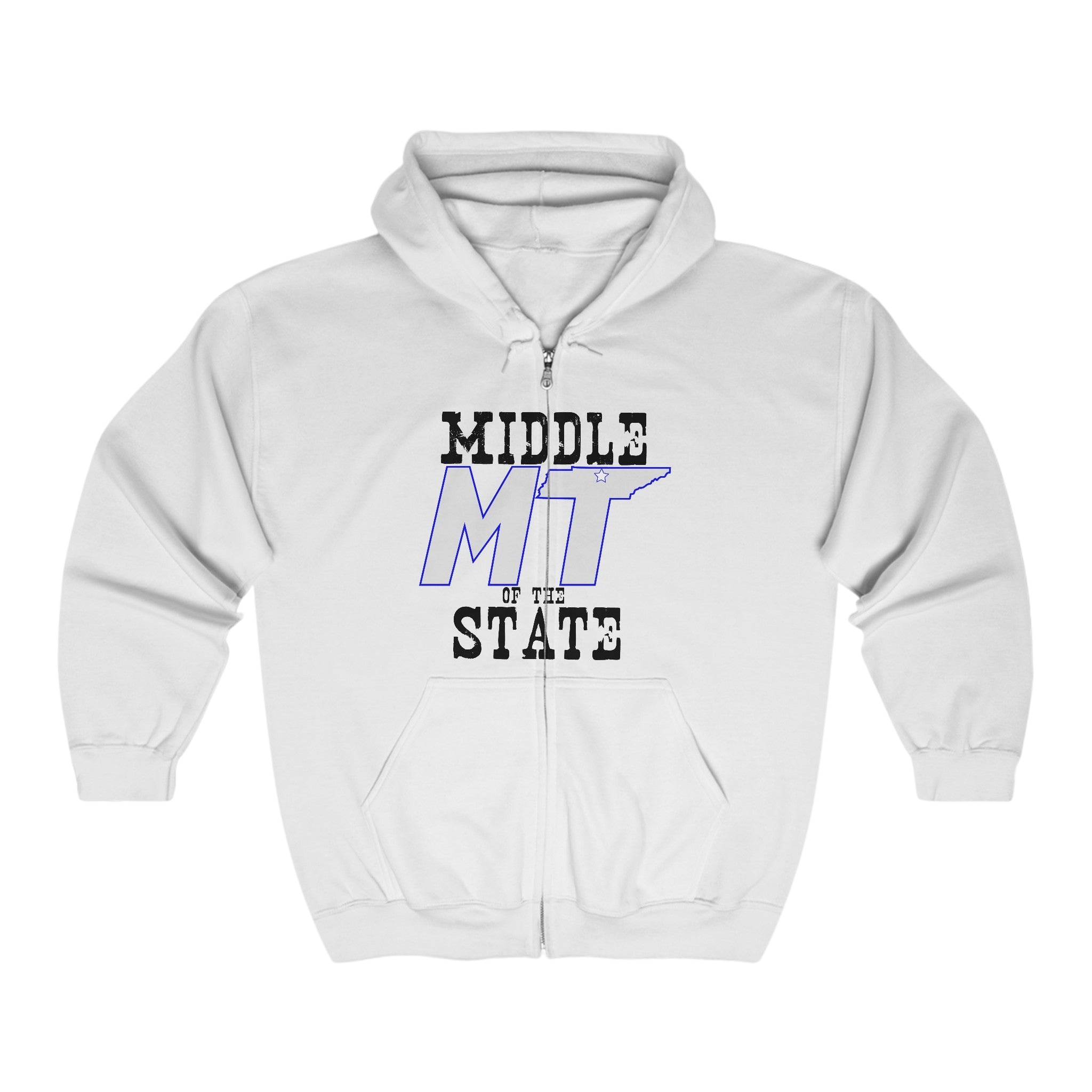 Middle State Full Zip Hooded Sweatshirt