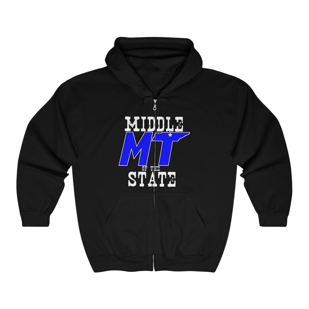 Middle State Full Zip Hooded Sweatshirt