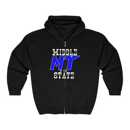 Middle State Full Zip Hooded Sweatshirt