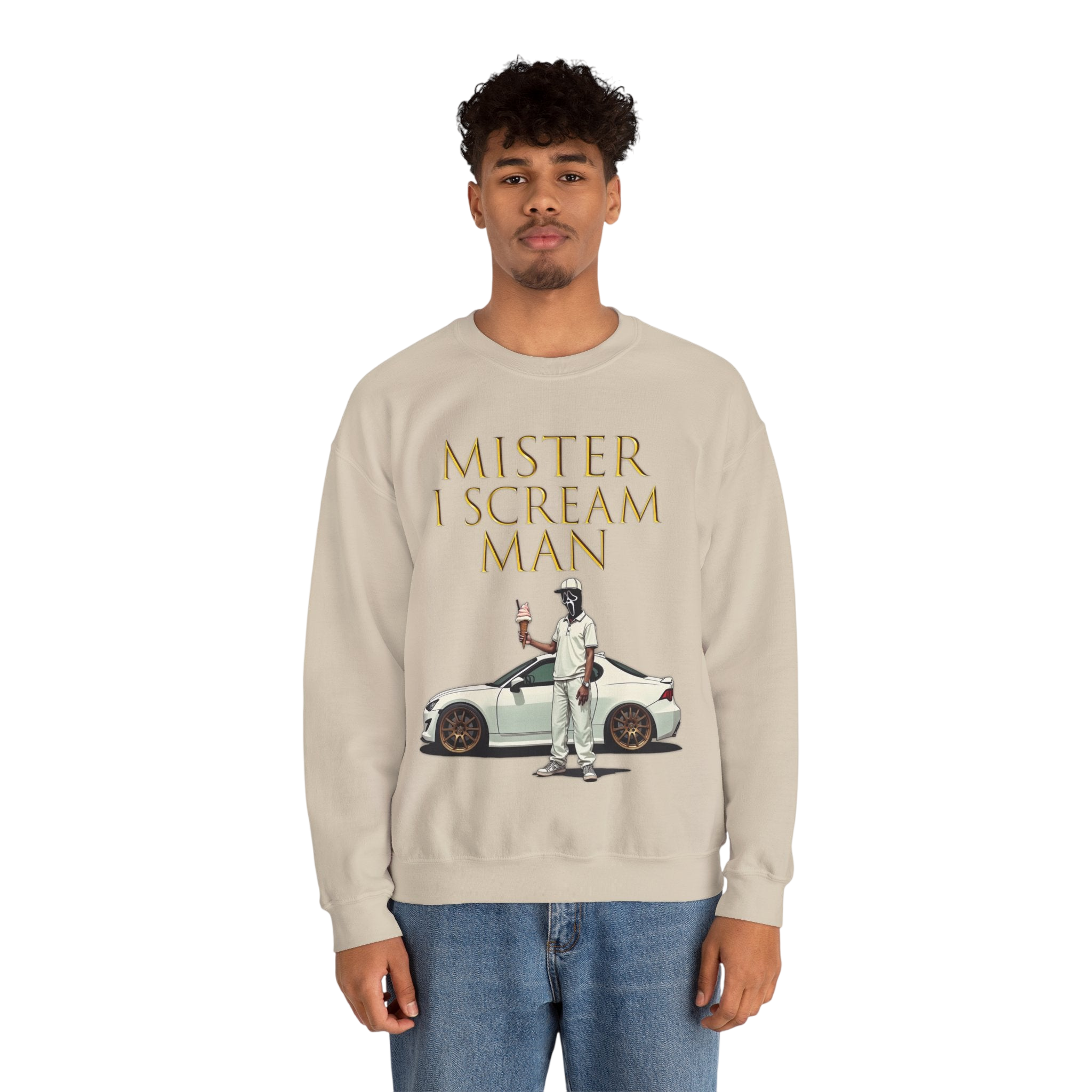 Mister I Scream Man Crewneck Sweatshirt-Unisex Apparel
