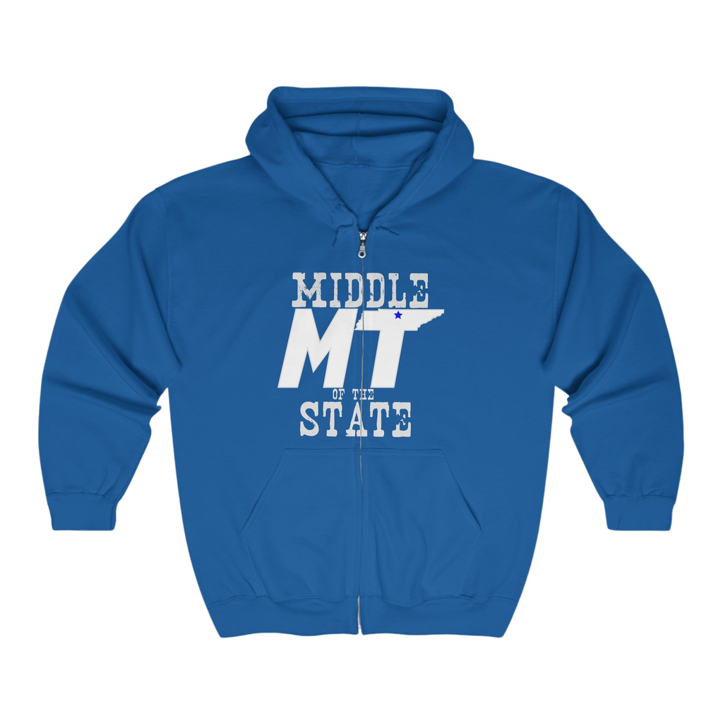 Middle State Full Zip Hooded Sweatshirt