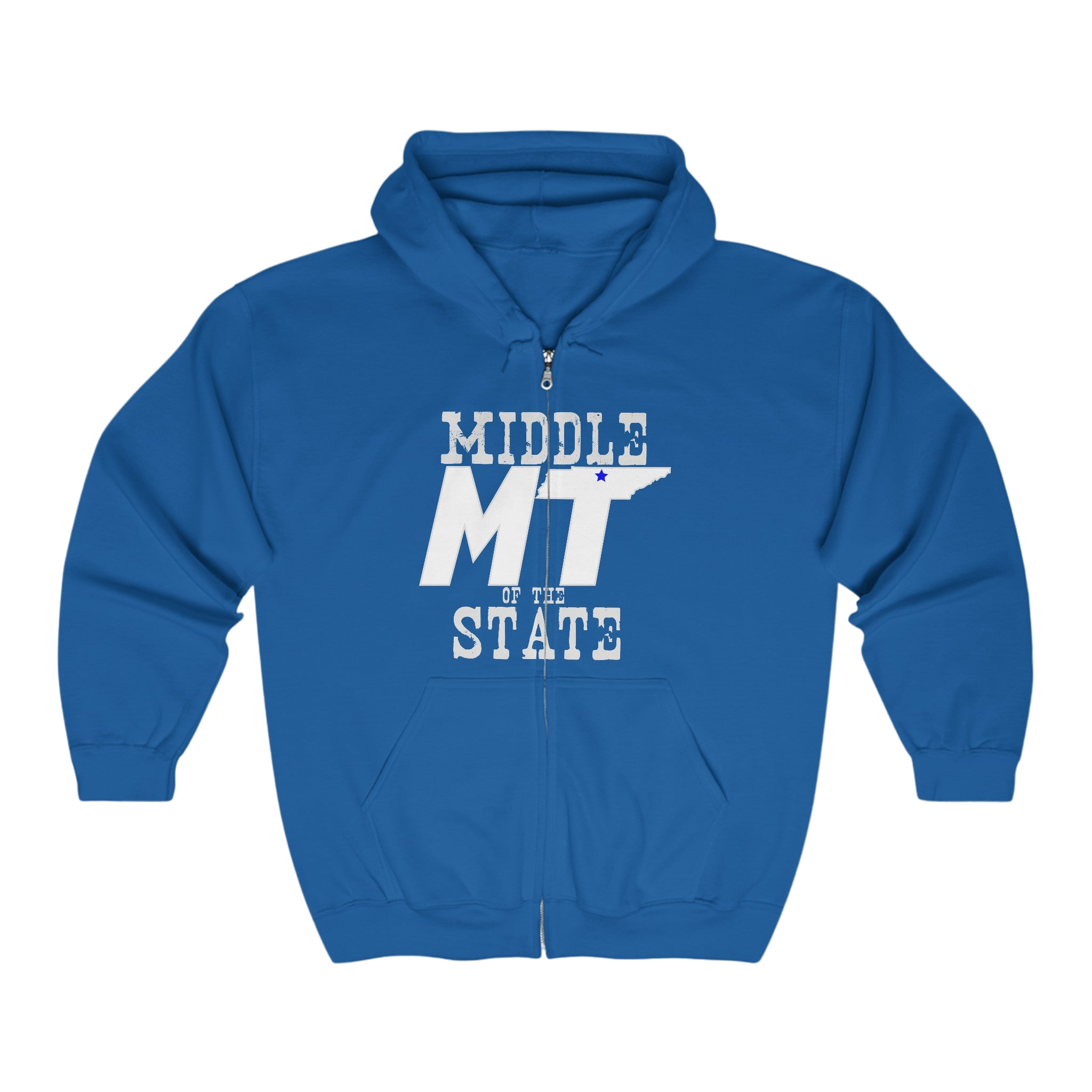 Middle State Full Zip Hooded Sweatshirt
