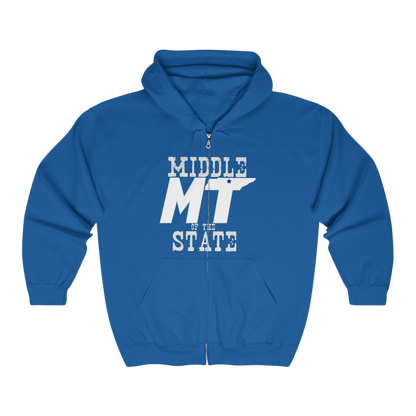 Middle State Full Zip Hooded Sweatshirt