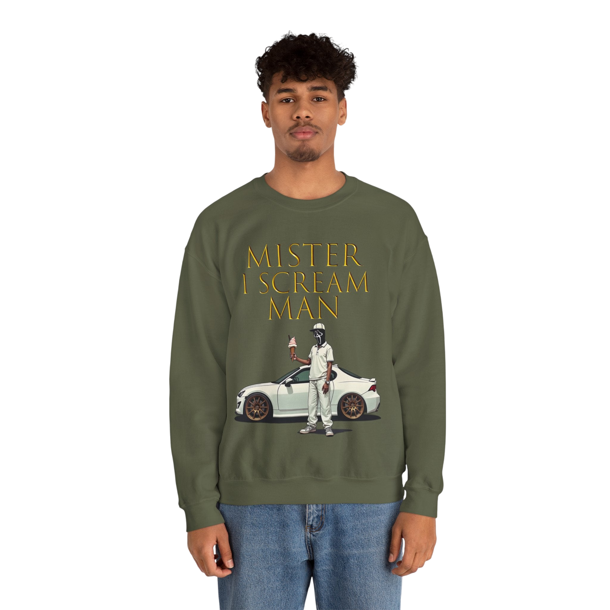 Mister I Scream Man Crewneck Sweatshirt-Unisex Apparel
