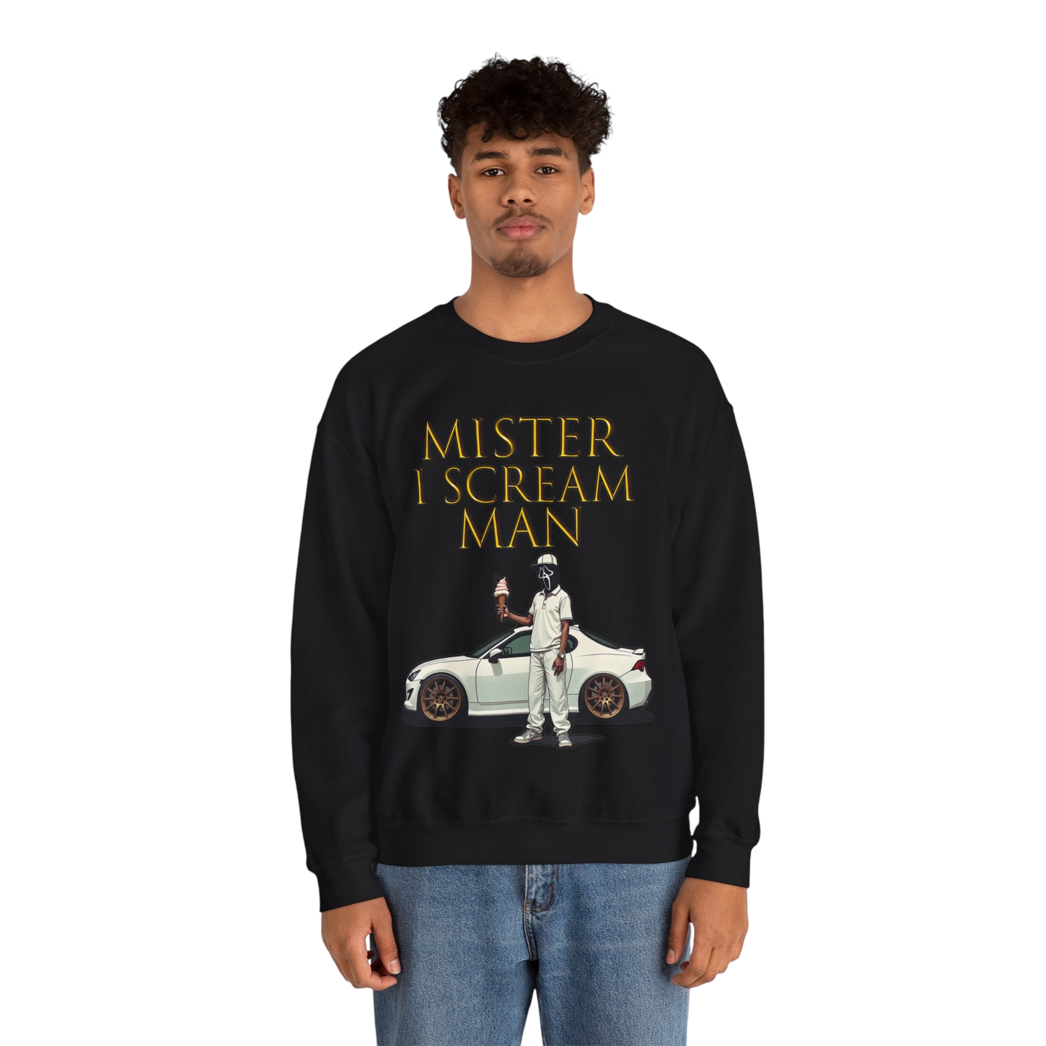 Mister I Scream Man Crewneck Sweatshirt-Unisex Apparel