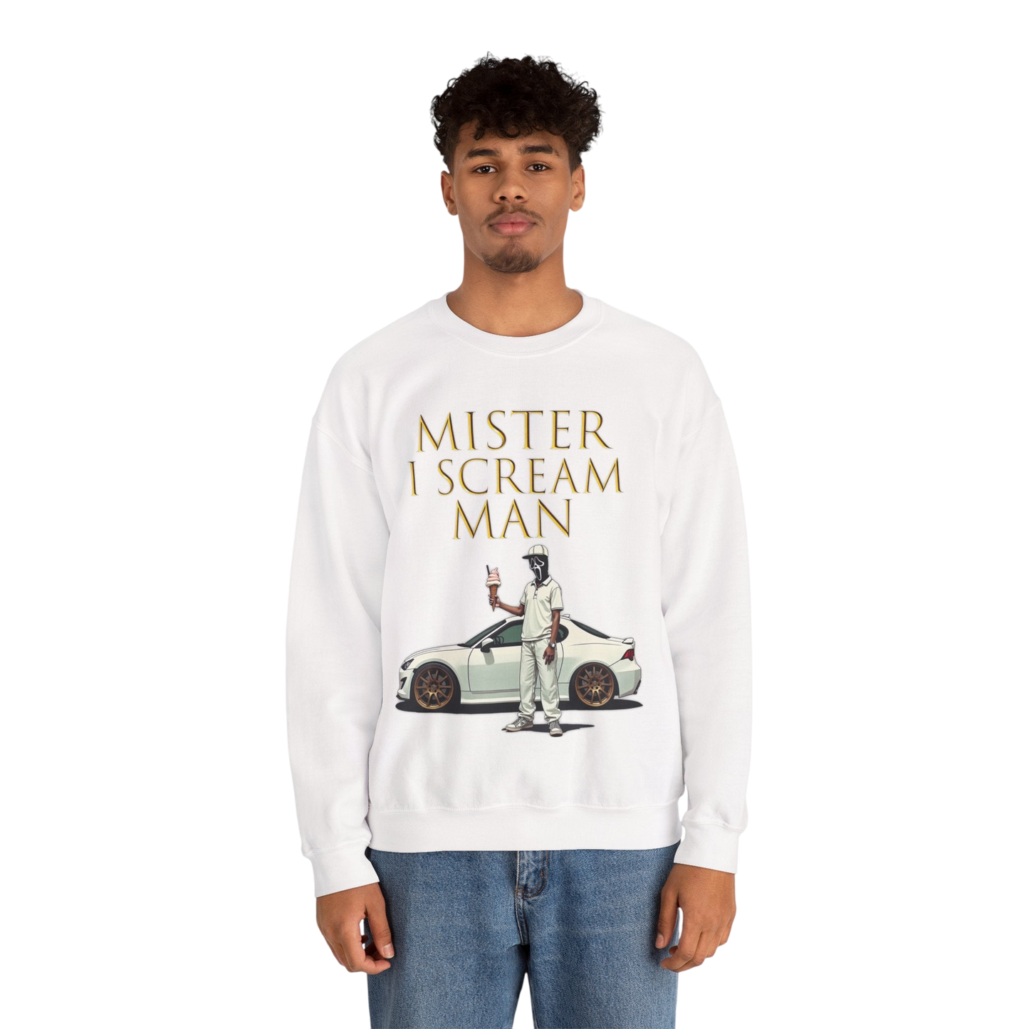 Mister I Scream Man Crewneck Sweatshirt-Unisex Apparel