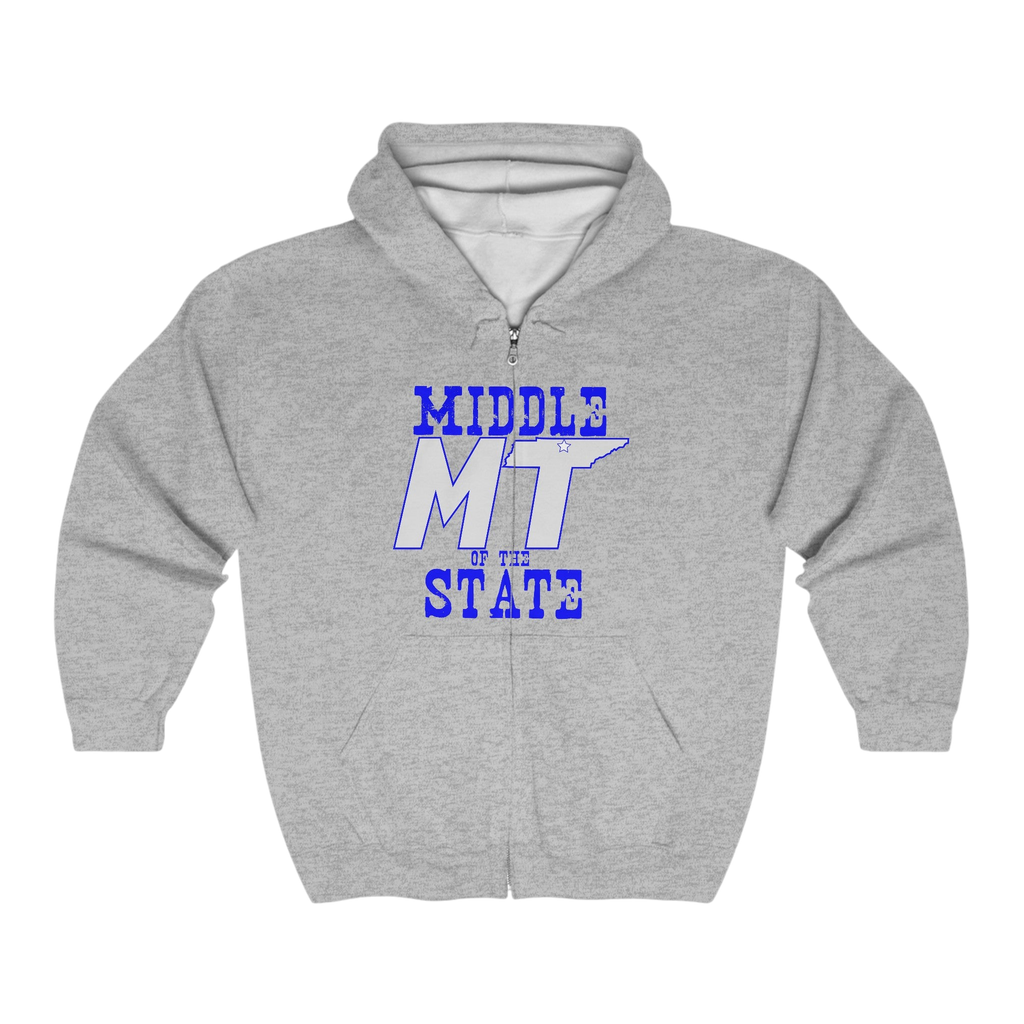 Middle State Full Zip Hooded Sweatshirt