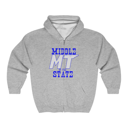 Middle State Full Zip Hooded Sweatshirt