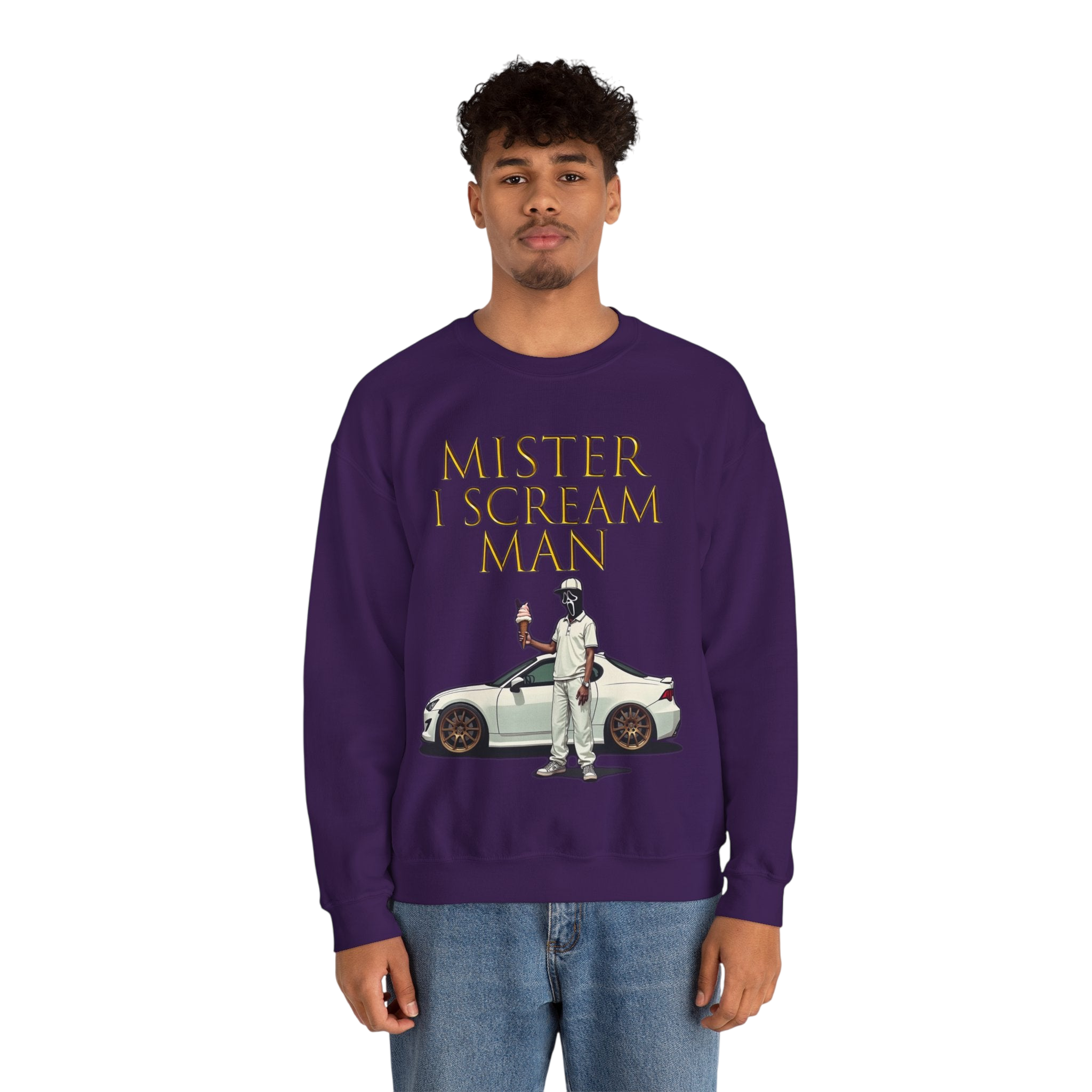 Mister I Scream Man Crewneck Sweatshirt-Unisex Apparel